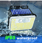 Solar Security Wall Light – 148 LED Motion Sensor Outdoor Garden Lamp