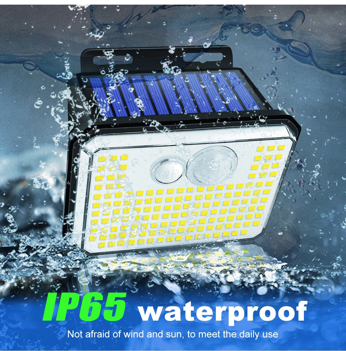 Solar Security Wall Light – 148 LED Motion Sensor Outdoor Garden Lamp