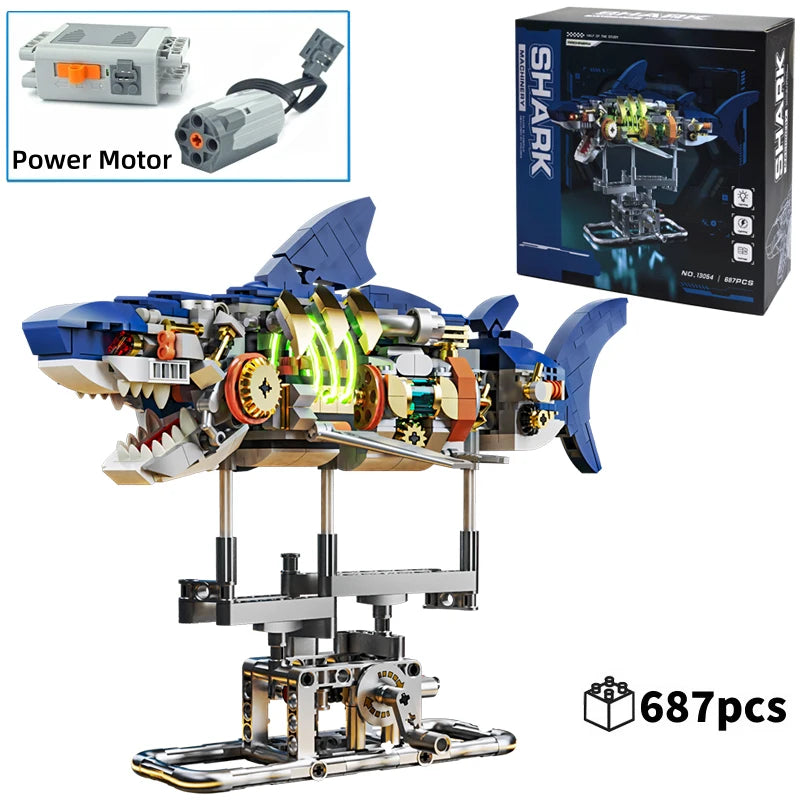 Mechanical Animal Building Set – Shark, Dolphin & Sea Life Building Blocks
