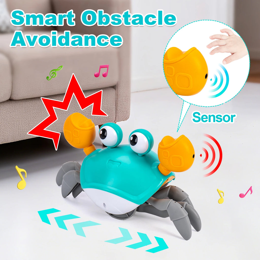 Dancing Crab Baby Toy – Interactive USB Rechargeable Crawling Toy