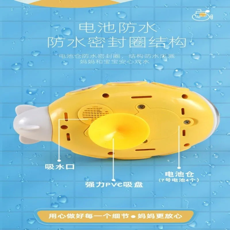 Electric Baby Bath Toy – Submarine Shower Sprinkler for Infants & Toddlers