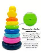 Yellow Duck Rainbow Tower Stacking Toy – Circle Toss & Stacking Game for Kids