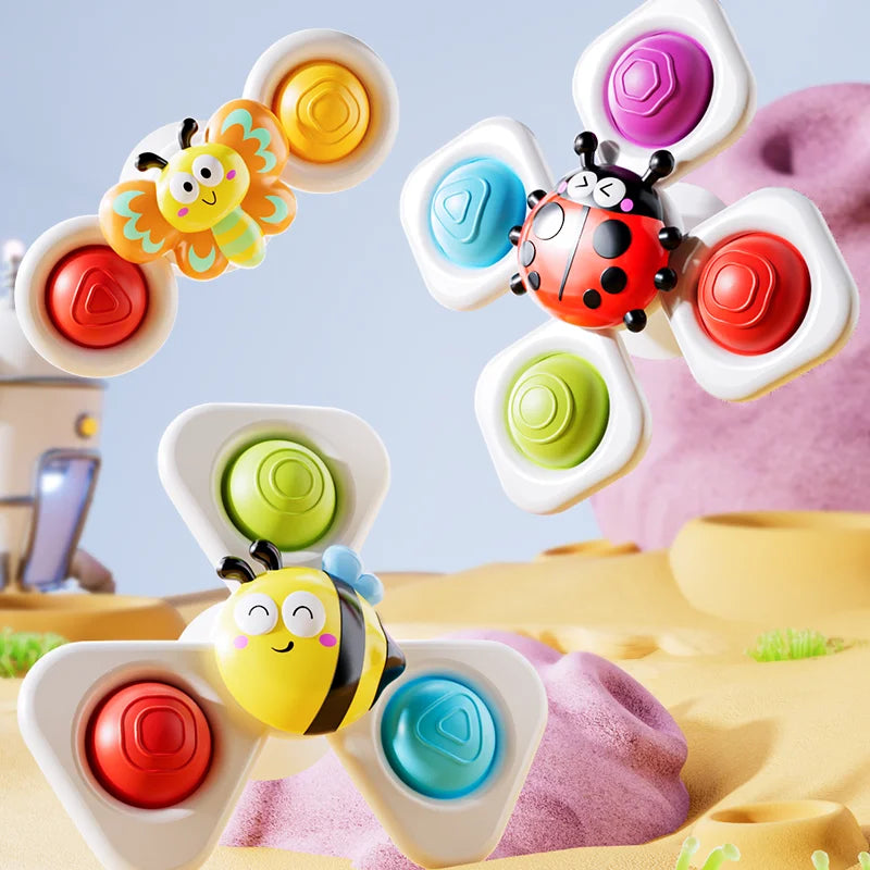 Cartoon Spinning Bath Toy – Insect, Ocean & Sky Themed Water Toys for Kids