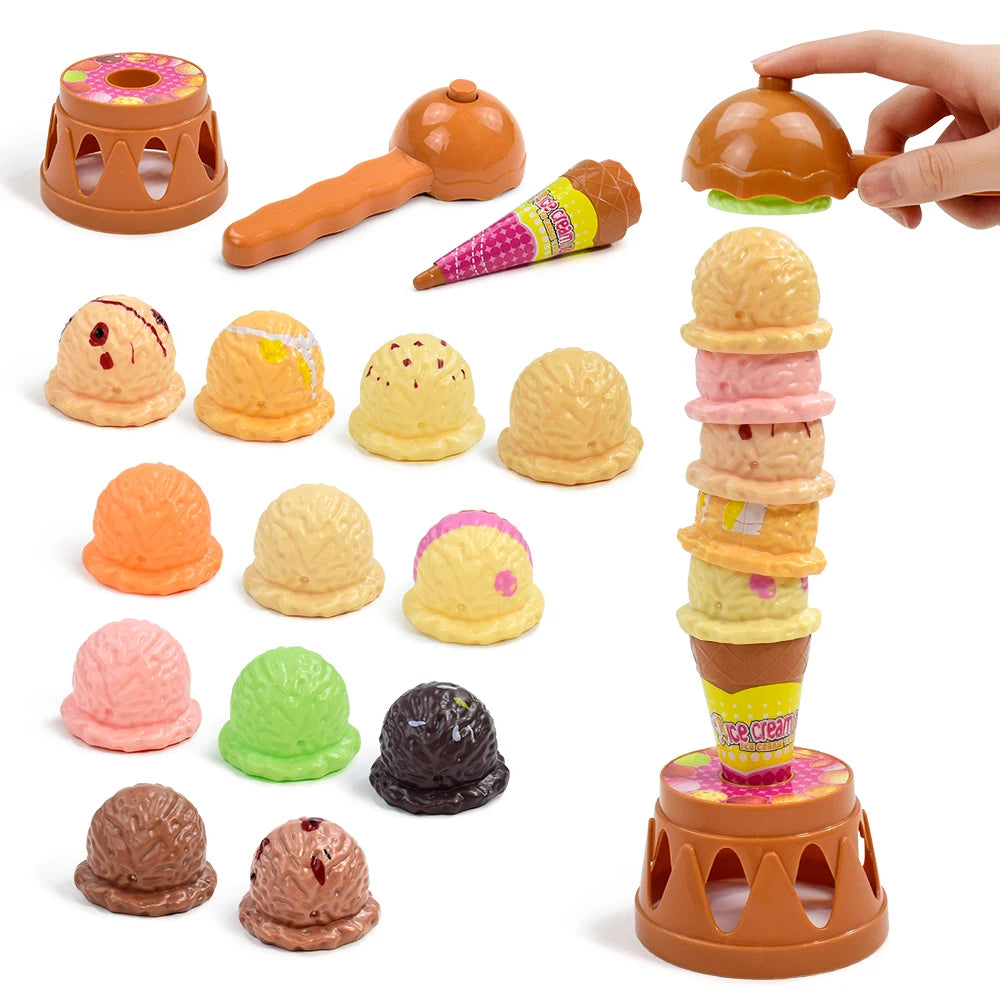 Ice Cream Stack Up Kitchen Toy – Pretend Play Food Set for Toddlers
