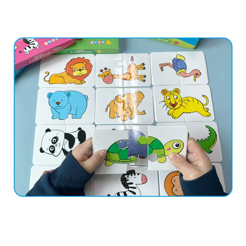 Montessori Flash Cards for Kids – Educational Learning Puzzle Cards for Babies & Toddlers