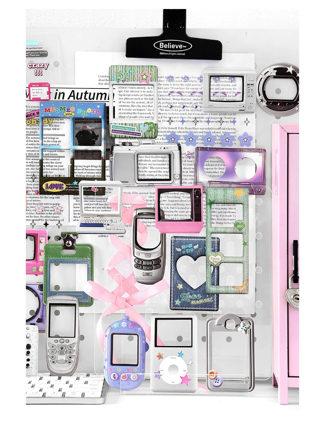 Y2K Retro Paper Stickers Pack – 15pcs