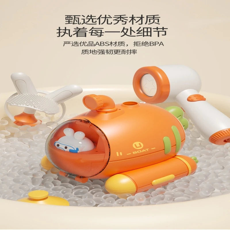 Electric Baby Bath Toy – Submarine Shower Sprinkler for Infants & Toddlers