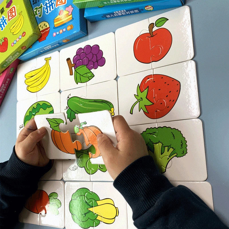 Montessori Flash Cards for Kids – Educational Learning Puzzle Cards for Babies & Toddlers