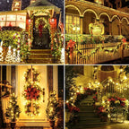 LED Plastic Leath Solar Powered Outdoor Fairy Lights IP65 Waterproof 8 Lighting Modes for Christmas Wedding Decoration