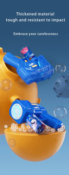 Gatling Bubble Gun Toy – 10-Hole Automatic Electric Bubble Blower for Kids
