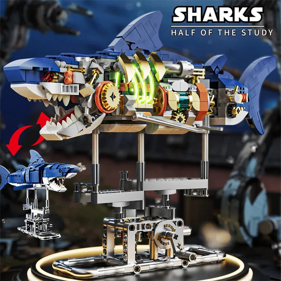 Mechanical Animal Building Set – Shark, Dolphin & Sea Life Building Blocks