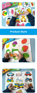 Montessori Flash Cards for Kids – Educational Learning Puzzle Cards for Babies & Toddlers