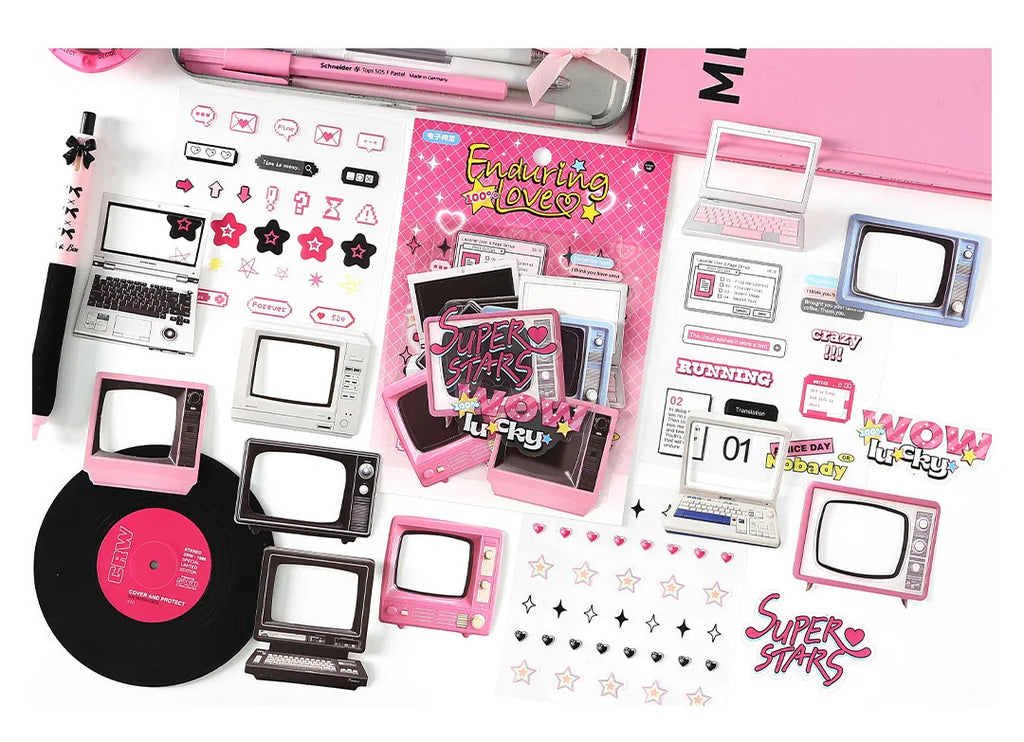 Y2K Retro Paper Stickers Pack – 15pcs
