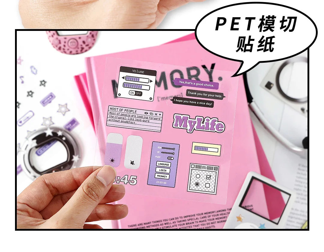 Y2K Retro Paper Stickers Pack – 15pcs