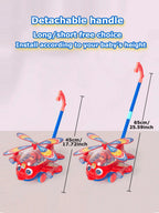 Cartoon Airplane Toy Trolley – Push Along Walking Toy for Toddlers & Kids