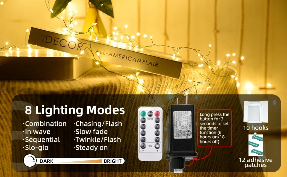 LED Firecracker String Lights – Remote Control Fairy Lights for Christmas, Weddings & Parties