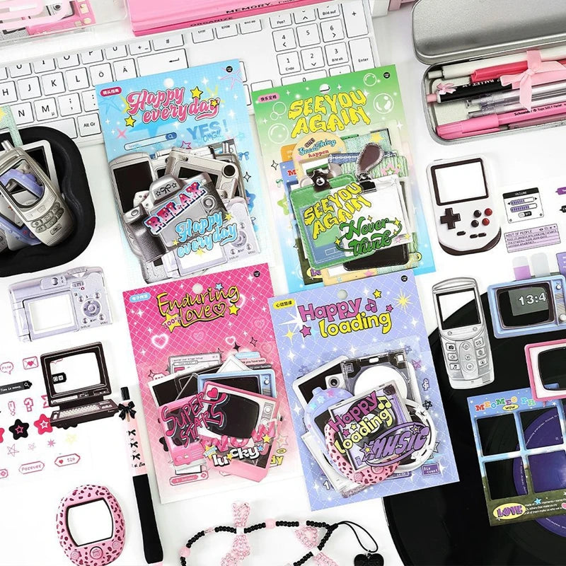 Y2K Retro Paper Stickers Pack – 15pcs