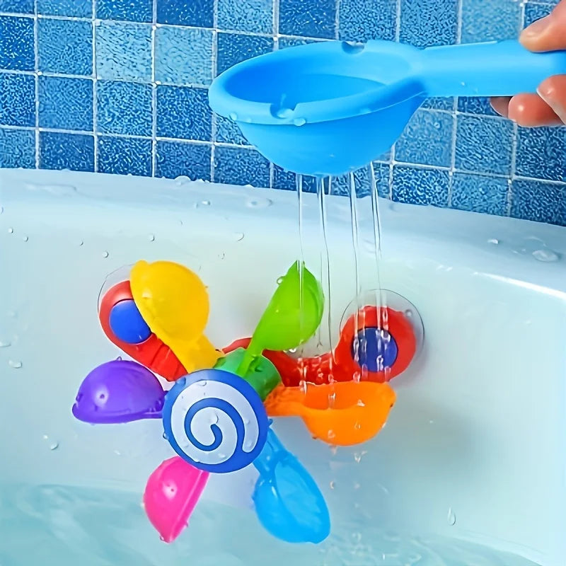 Spinning Bath Toy Windmill for Kids – Sensory Bathtime Fun
