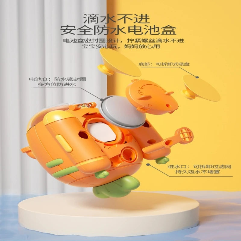Electric Baby Bath Toy – Submarine Shower Sprinkler for Infants & Toddlers