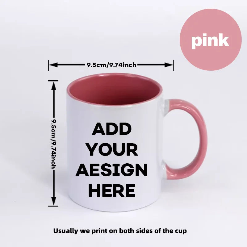 Personalised Photo & Text Mug – Custom Colour Ceramic Gift