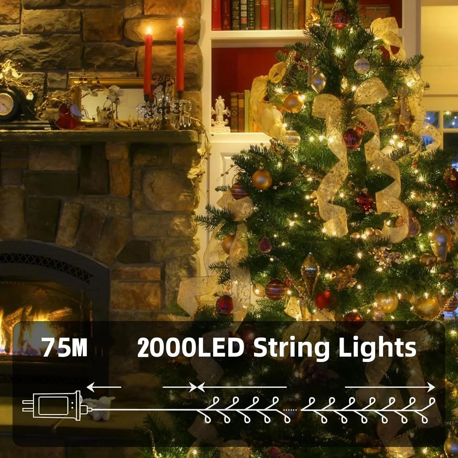 LED Firecracker String Lights – Remote Control Fairy Lights for Christmas, Weddings & Parties