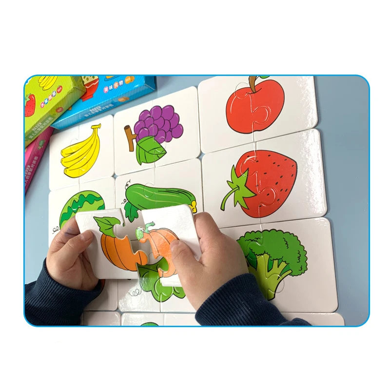 Montessori Flash Cards for Kids – Educational Learning Puzzle Cards for Babies & Toddlers