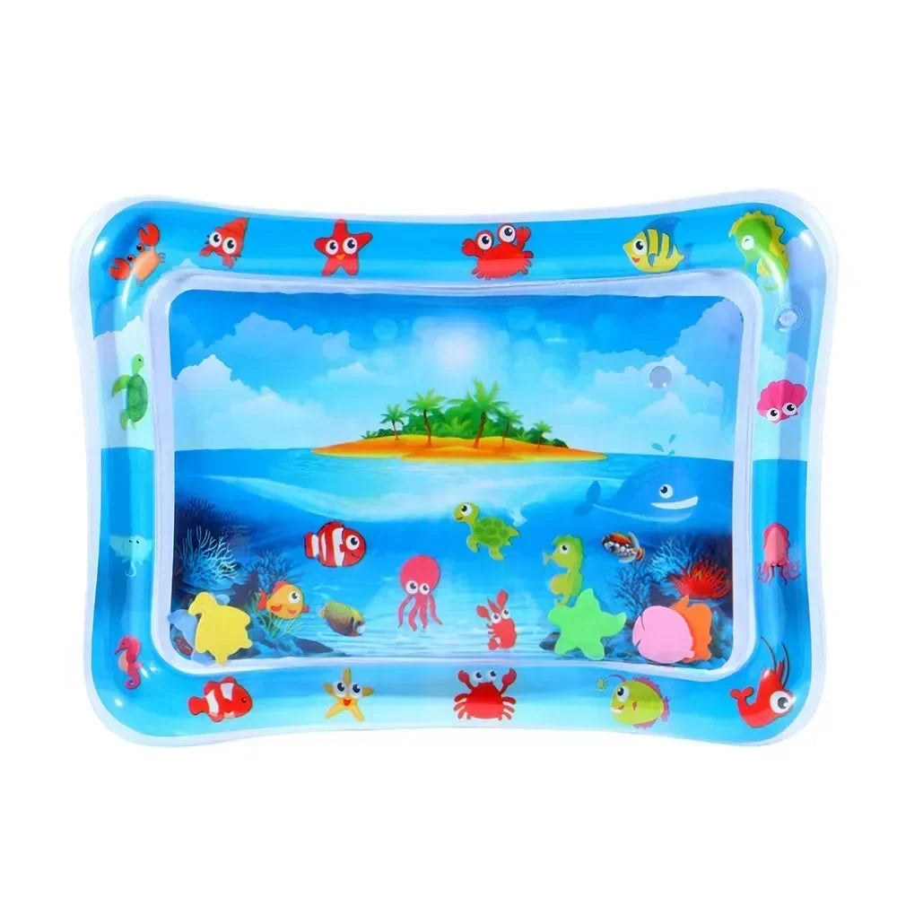 Baby Water Play Mat | Inflatable Tummy Time Sensory Pad for Infants & Toddlers
