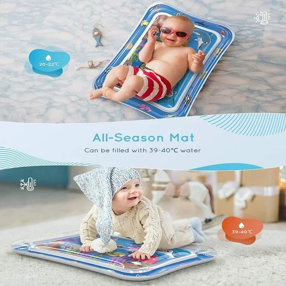 Baby Water Play Mat | Inflatable Tummy Time Sensory Pad for Infants & Toddlers