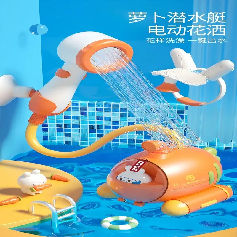 Electric Baby Bath Toy – Submarine Shower Sprinkler for Infants & Toddlers