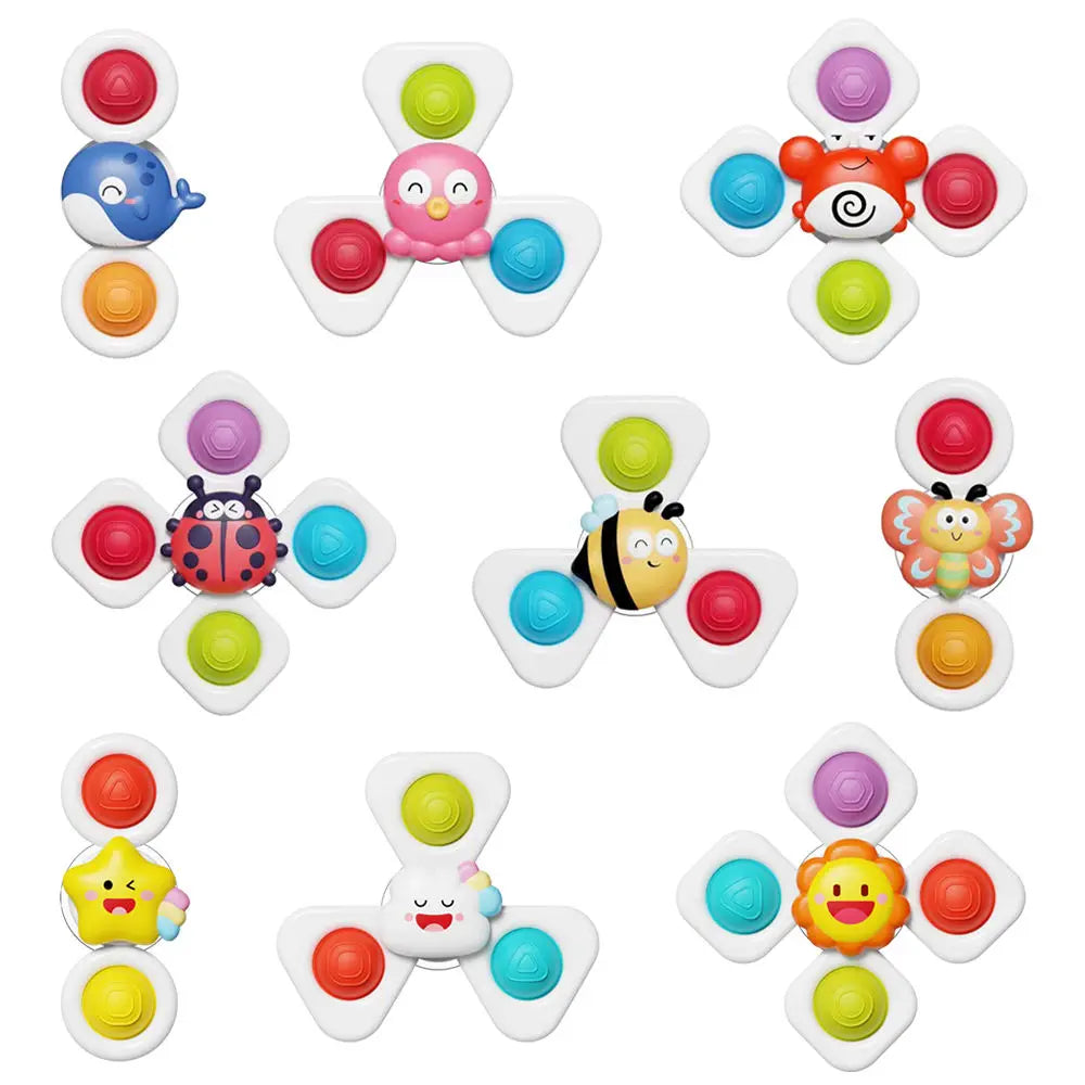 Cartoon Spinning Bath Toy – Insect, Ocean & Sky Themed Water Toys for Kids