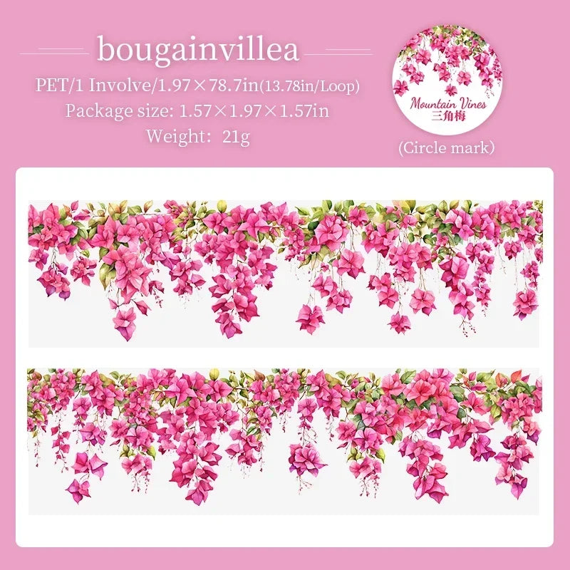 Mountain Vines Vintage PET Tape – 50mm x 2m