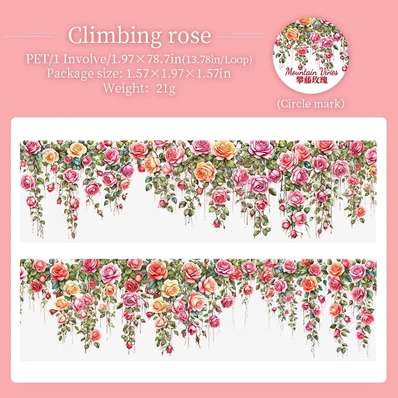 Mountain Vines Vintage PET Tape – 50mm x 2m
