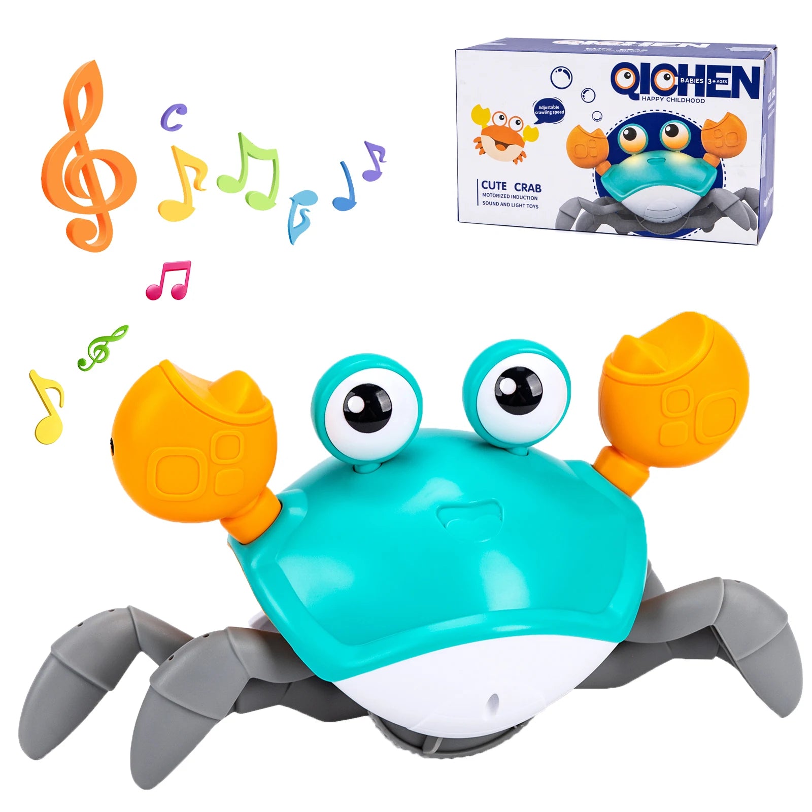 Dancing Crab Baby Toy – Interactive USB Rechargeable Crawling Toy
