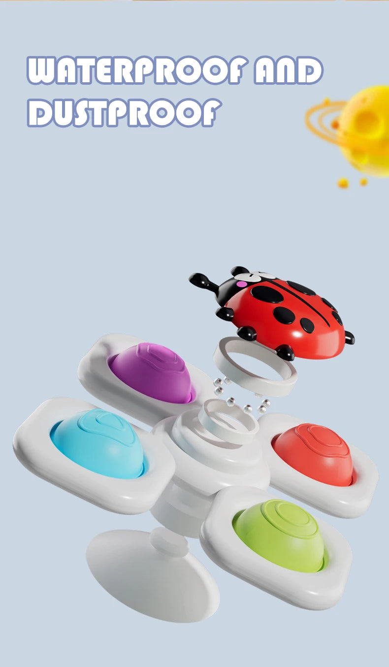Cartoon Spinning Bath Toy – Insect, Ocean & Sky Themed Water Toys for Kids