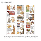 Travel Stickers Pack – 6pcs DIY Scrapbooking & Junk Journal