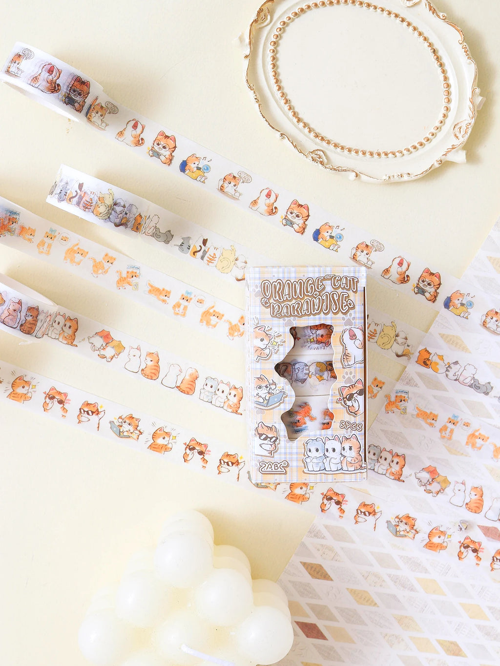 Animal Pattern Washi Tape Set – 5 Rolls