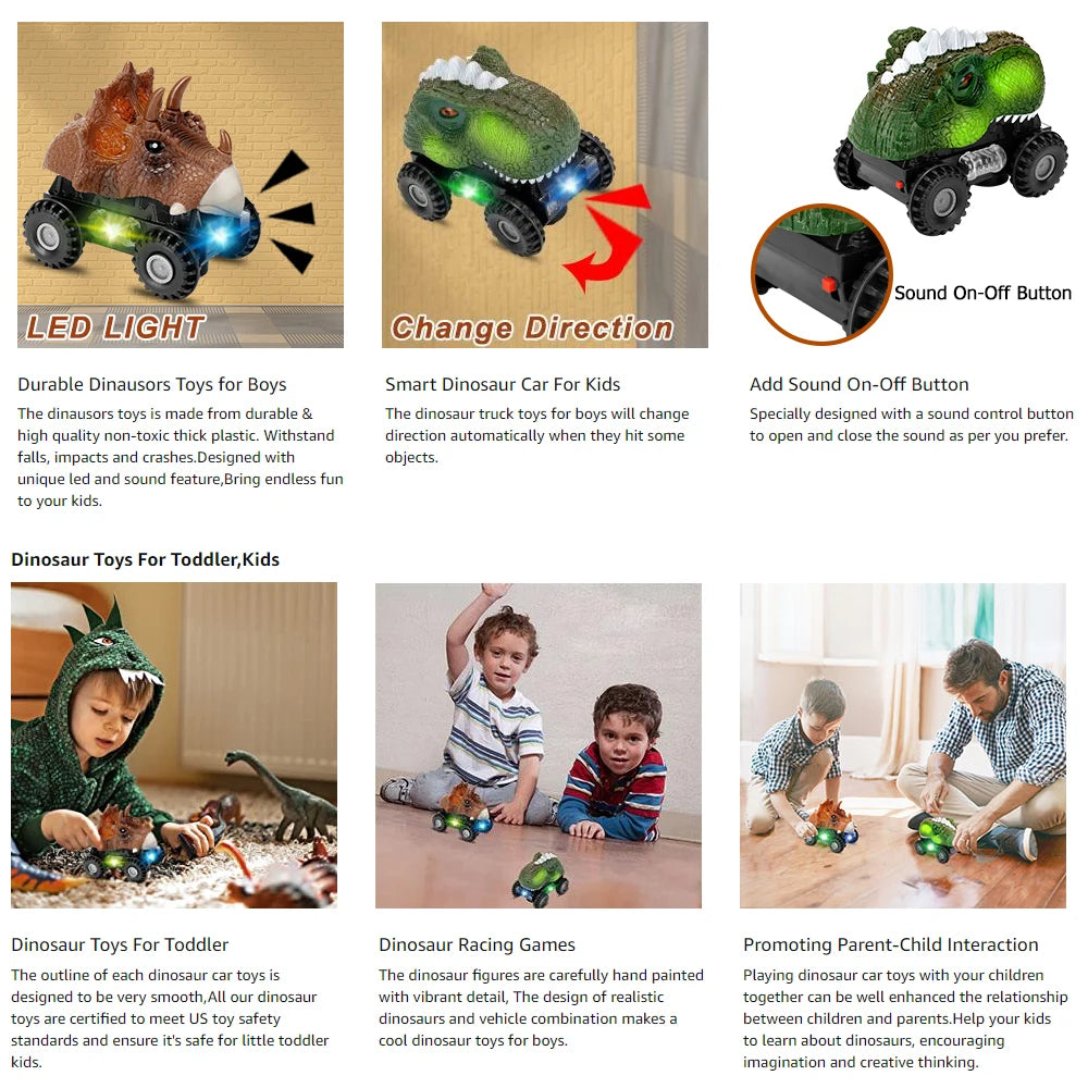 Electric Dinosaur Toy Car for Kids – Tyrannosaurus Rex Universal Wheel Car