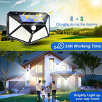 Solar Wall Light – 100 LED PIR Motion Sensor Outdoor Garden Lamp