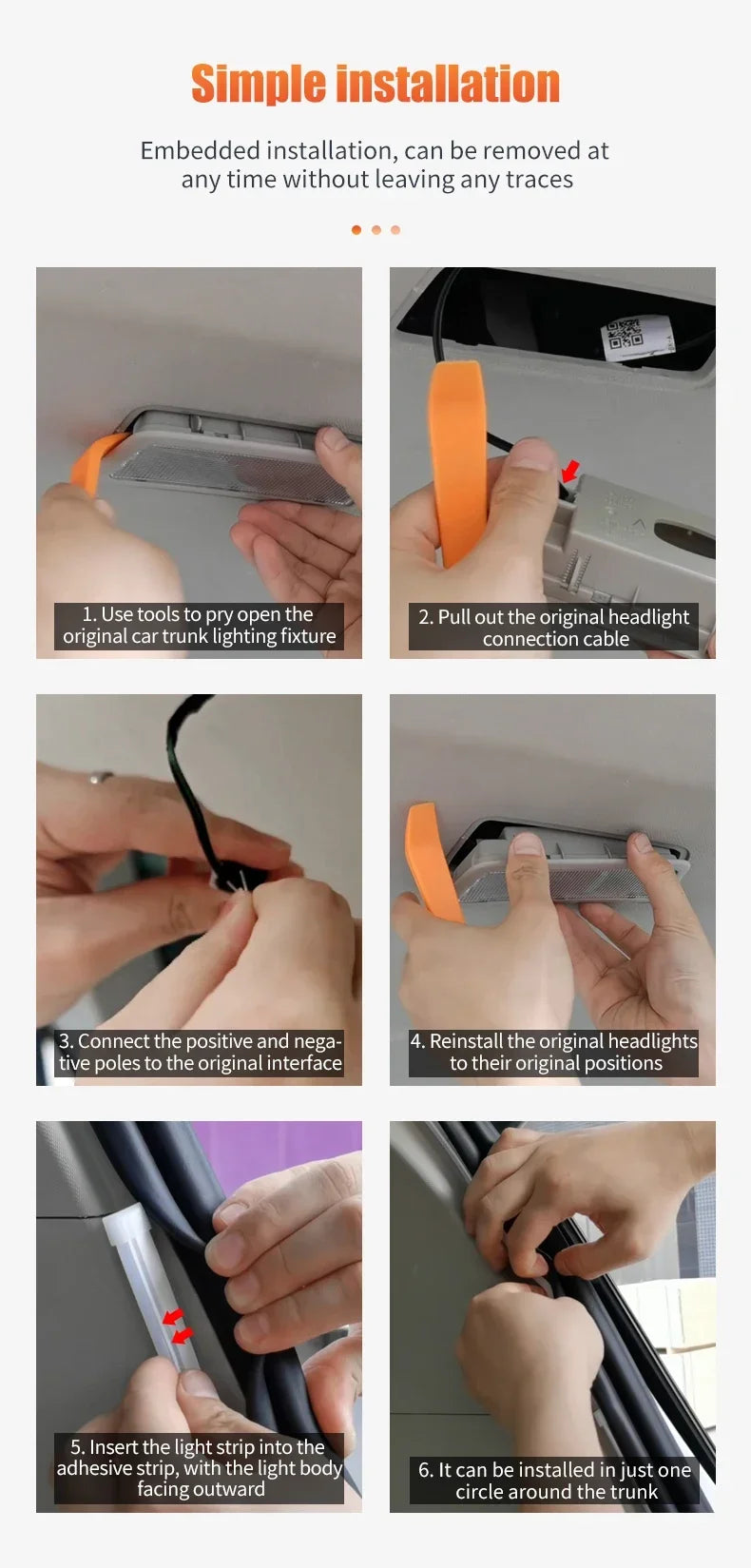 Car Boot LED Light Strip – Auto-Sensing Tailgate Ambient Light
