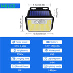 Solar Security Wall Light – 148 LED Motion Sensor Outdoor Garden Lamp