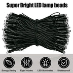 LED Plastic Leath Solar Powered Outdoor Fairy Lights IP65 Waterproof 8 Lighting Modes for Christmas Wedding Decoration
