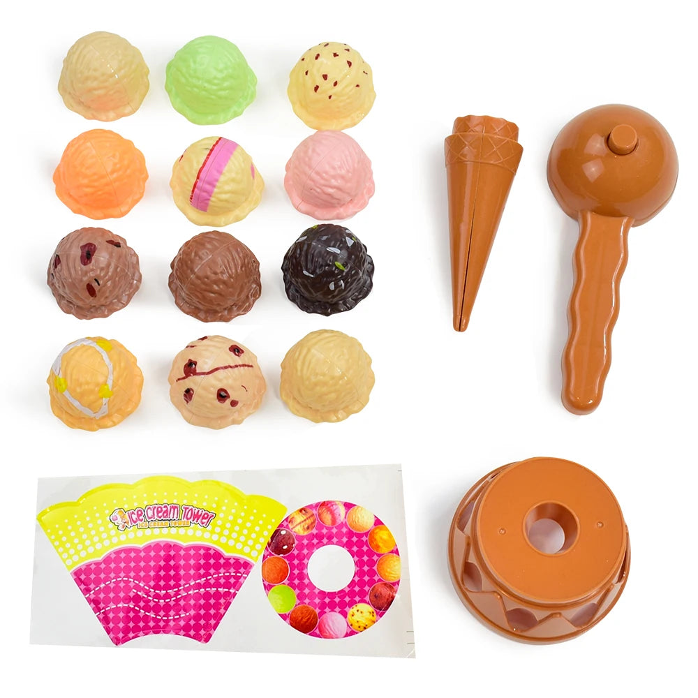 Ice Cream Stack Up Kitchen Toy – Pretend Play Food Set for Toddlers