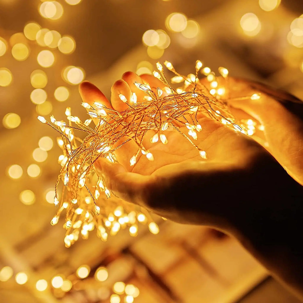 3/6/9M USB Power LED Firecracker String Lights Remote Control Garland Fairy Lights for Wedding Party Garden Christmas Decoration