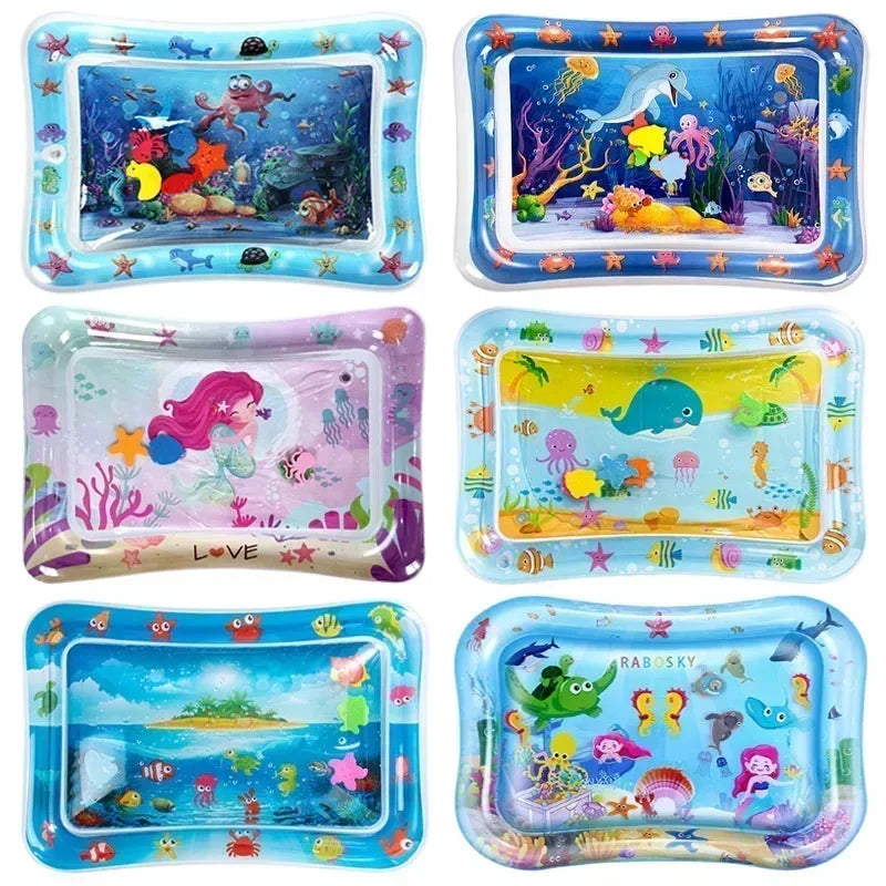 Baby Water Play Mat | Inflatable Tummy Time Sensory Pad for Infants & Toddlers