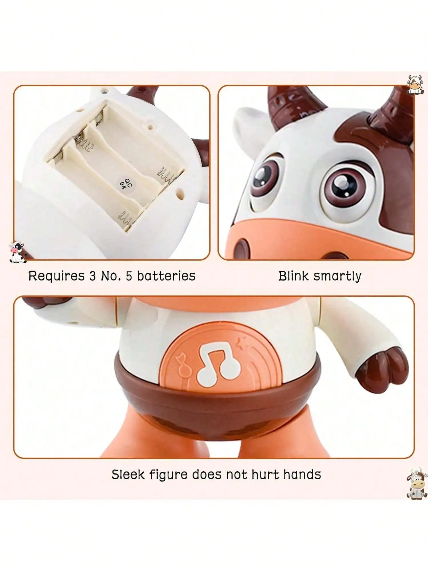 Baby Dancing Cow Toy – Electric Musical Plush with Funny Songs & Moves