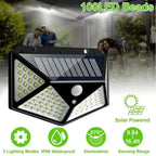 Solar Wall Light – 100 LED PIR Motion Sensor Outdoor Garden Lamp