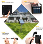 LED Plastic Leath Solar Powered Outdoor Fairy Lights IP65 Waterproof 8 Lighting Modes for Christmas Wedding Decoration