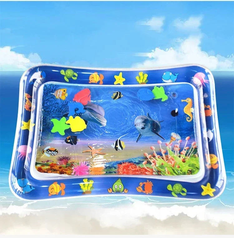 Baby Water Play Mat | Inflatable Tummy Time Sensory Pad for Infants & Toddlers