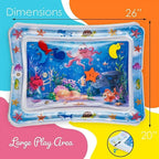Baby Water Play Mat | Inflatable Tummy Time Sensory Pad for Infants & Toddlers