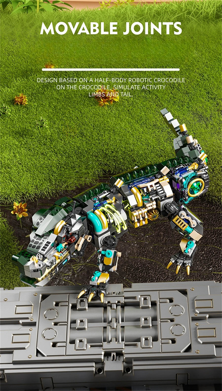 Mechanical Animal Building Set – Shark, Dolphin & Sea Life Building Blocks